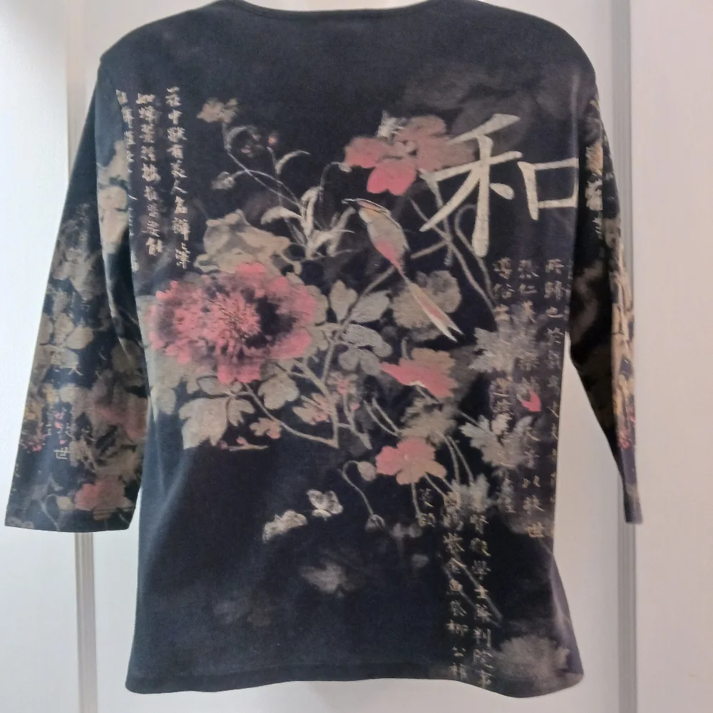 Embellished 3/4 Length Sleeve T-shirt - Picture 2 of 5